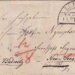Lübeck/Th&T/Österreich - 1844 HKS Portobrief n. Neu-Senowitz/Geyersberg