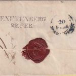 Lübeck/Th&T/Österreich - 1844 HKS Portobrief n. Neu-Senowitz/Geyersberg