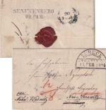 Lübeck/Th&T/Österreich - 1844 HKS Portobrief n. Neu-Senowitz/Geyersberg