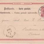 DR/Russland - 10 Pfg. Ganzsache K1 Emden 13/9 89 n. Rudbahren b. Schrunden