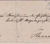 Hannover - 1 Gr. Georg V. Brief blauer ra2 Esens - Hannover - undat./ohne Inhalt