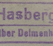 BRD - (2871) Hasbergen ü. Delmenhorst Landpost-Ra2 Einschreibebrief 19.4.62
