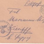 DR - Leer 12.10.43 Feldpostbrief Marinelazarett n. Kieritzsch b. Leipzig