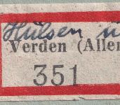 AM-Post - Hülsen ü. Verden Poststelle I Einschreibebrief n. Hannover 15.1.46