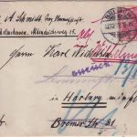 DR - Bremen 5 12.12.12 Brief n. Harburg - Irrläufer/diverse Vermerke