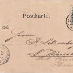 DR - 5 Pfg. Germania/Reichspost Perfin "R&C" Firmenkarte Bremen - Herrstein 1900