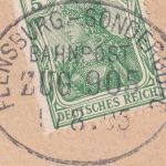 DR - Flensburg Sonderburg Bahnpost Z.905 Karte n. Augustenburg 1905