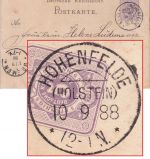 DR - Hohenfelde (Holstein) 10.9.88 KOS 5 Pfg. Ganzsache n. Bremen