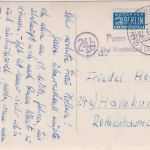 BRD - (24b) Puan-Klent ü. Westerland Landpost-Ra2 Karte n. Hamburg 1951