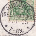 DR - Aumühle (Bz. Hamburg) 1/1 05 KOS Neujahrskarte 5 Pfg. Germania n. Oldeslohe