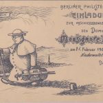 Berlin - Charlottenburg Einladungskarte Berliner Philisterzirkel gelaufen 1906