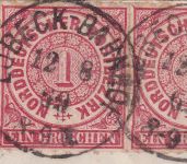 NDP/Schweden - 1 Gr. dst. waagr. 3er-Streifen Brief K1 Lübeck-Bahnhof 12.8.69