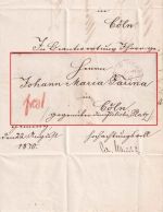 NDP - Chemnitz F. 22.8.70 violetter Franco-K1 Brief n. Cöln