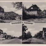 NRW - Westerfeld b. Hannover Tankstelle etc. sw-Mehrbild-AK ca. 1955/60