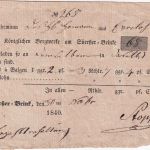 Hannover - Sürßer Brink (Wennigsen) 1840 Ladeschein/Frachtgut
