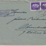 DR - Kordingen ü. Walsrode Landpost-Ra2 Brief Obernbek b. Löhne 1943