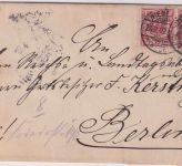 DR - 2x10 Pfg. K/A Brief Nienburg - Berlin (Empfänger Reichstag !) 1892