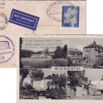 BRD - Bahnpost Aachen/Düsseldorf Aufg. Wickrath DDR-Lufthansa Erstflug 1963