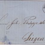 DR - Nieder-Marsberg 26/1 75 seltener K1 1 Gr. gr. Brustschild Brief n. Siegen
