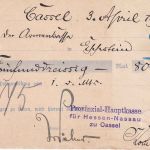 Bayern - 5 Pfg. Wappen Empfangsbestätigung Postanweisung Fremdentw. Cassel 1909