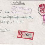Bizone - (20b) Großenrode ü. Northeim Landpost-Ra2 Einschreibebrief 1949
