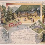 Niedersachsen - Oker Hotel Romkerhalle Mehrbild-Farblitho gelaufen 1900