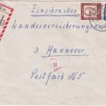 BRD - 3201 Lechstedt/Hildesheim Land Einschreibebrief n. Hannover 1964
