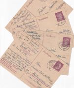 DR - 4x6 Pfg. AH Ganzsache Bergen (Dumme) + Treptow (Rega 10.-20.2.45 - Text !!