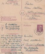 DR - 4x6 Pfg. AH Ganzsache Bergen (Dumme) + Treptow (Rega 10.-20.2.45 - Text !!