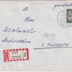 BRD - Oldenstadt ü. Ülzen apt. Poststelle I Einschreibebrief n. Hannover 1963