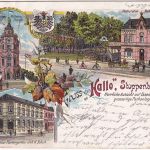 NRW - Stoppenberg b. Essen Restaurant "Hallo" farb. Mehrbildlitho gelaufen 1899