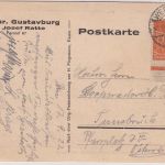 NRW - Werden a.d. Ruhr Restaurant Gustavburg sw-Künstler-AK gelaufen 1922