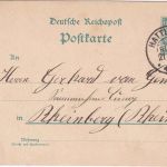 DR - Hattingen (Ruhr) 21.5.91 KOS 5 Pfg. Ganzsache K/A n. Rheinberg