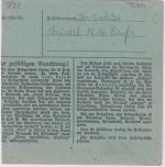 DR - Ahaus 1943 roter Ra2 Gebühr bezahlt Paketkarte/Selbstbucher n. Marksuhl