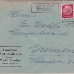 DR - Göhrde Forst ü. Dahlenburg Landpost-Ra2 Brief n. Bremen 1935