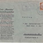 DR - Melbeck ü. Lüneburg Landpost-Ra2 Drucksachenbrief n. München 1936