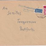 Bizone - (24a) Niederstrich ü. Himmelpforten Landpost-L3 Brief n. Tegernsee 1949