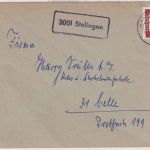BRD - 3001 Stelingen Landpost-Ra1 Brief Hannover - Celle 1962