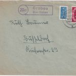 BRD - (20a) Grabau ü. Uelzen Landpost-Ra2 Brief n. Düsseldorf 1954