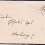 DR - Odagsen ü. Kreiensen Landpost-Ra2 Trauerdrucksache n. Marburg 1937