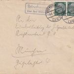 DR - Bringhausen ü. Bad Wildungen Landpost-Ra2 Brief n. München 1936