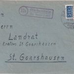 BRD - (22b) Oberbachheim ü. Nassau (Lahn) Landpost-Ra2 Brief 1953