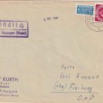 BRD - Büdlich ü. Neumagen (Mosel) Landpost-Ra2 Brief n. Freihung 1952