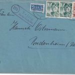 FZ/Rheinland - (22b) Tellig ü. Bulley (Bz. Kblz.) Landpost-Ra2 Brief 1949