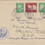 BRD - Bochum DPST (Devisenpoststelle) Tagesstempel Brief n. USA (Dallas) 1955