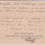 DR - Gadderbaum 1882 K1 5 Pfg. Ganzsache/Antwortteil n. Aalen