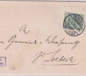 DR - 5 Pfg. Zähldienstmarken "21" Brief/Nachbarortsverkehr Minden Lerbeck 1903