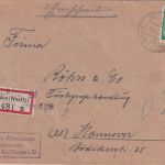 All.Bes. - Eickhorst ü. Minden Poststelle I Einschreibebrief n. Hannover 1947