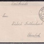 DR - Obernbeck ü. Löhne (Westf.) Bhf. Poststelle I Trauerdrucksache 1943