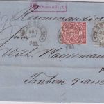 NDP - 2+1 Gr. gez. Einschreibebrief Hufeisen-Stpl. Coeln 28.7.70 n. Traben